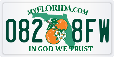 FL license plate 0828FW