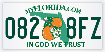 FL license plate 0828FZ