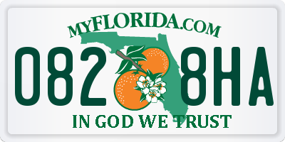 FL license plate 0828HA