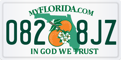 FL license plate 0828JZ
