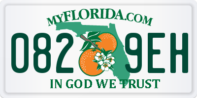FL license plate 0829EH