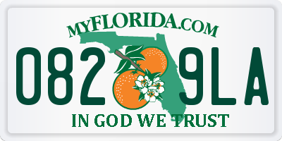 FL license plate 0829LA