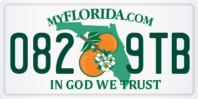 FL license plate 0829TB