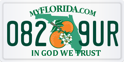 FL license plate 0829UR