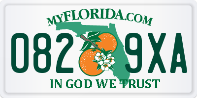 FL license plate 0829XA