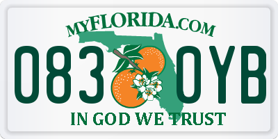 FL license plate 0830YB