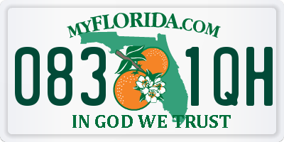 FL license plate 0831QH