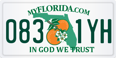 FL license plate 0831YH