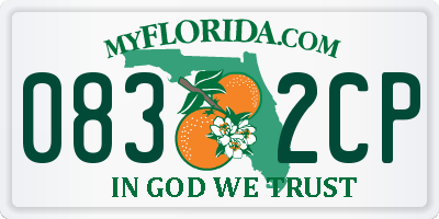 FL license plate 0832CP