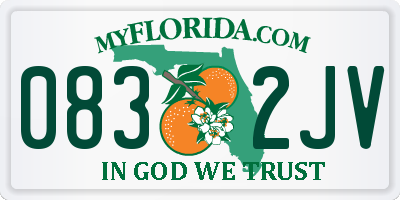 FL license plate 0832JV