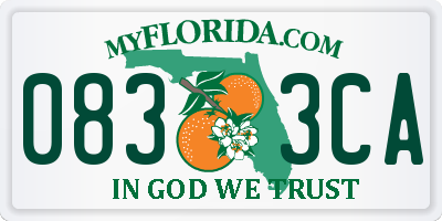 FL license plate 0833CA