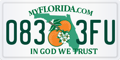 FL license plate 0833FU