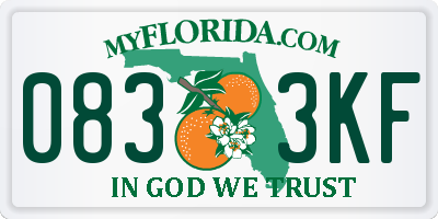 FL license plate 0833KF