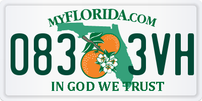 FL license plate 0833VH