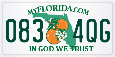 FL license plate 0834QG