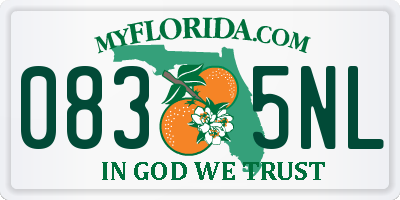FL license plate 0835NL