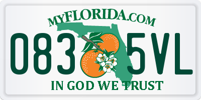 FL license plate 0835VL