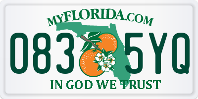 FL license plate 0835YQ