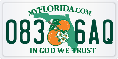 FL license plate 0836AQ