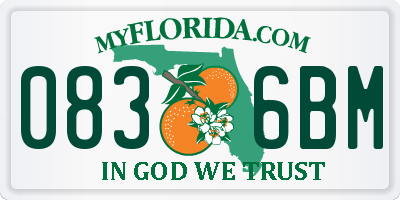 FL license plate 0836BM