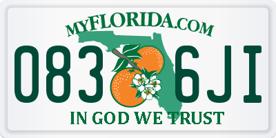 FL license plate 0836JI