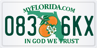 FL license plate 0836KX