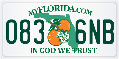 FL license plate 0836NB