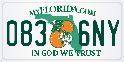 FL license plate 0836NY