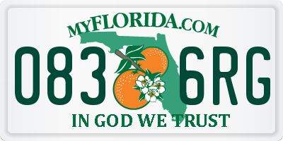 FL license plate 0836RG