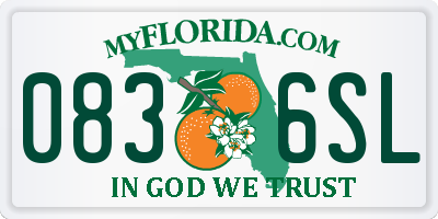 FL license plate 0836SL