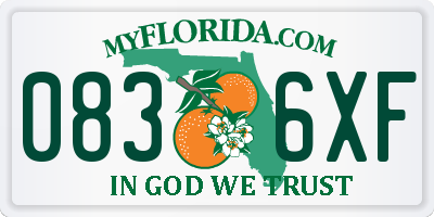 FL license plate 0836XF