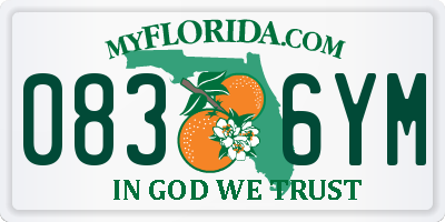 FL license plate 0836YM
