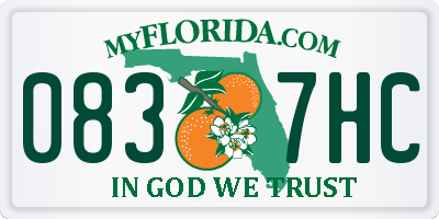 FL license plate 0837HC