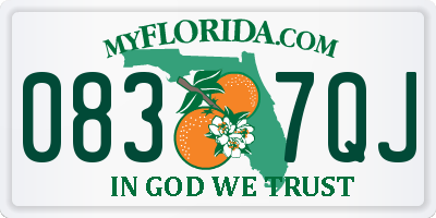 FL license plate 0837QJ
