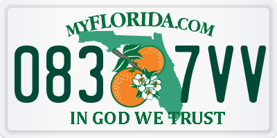 FL license plate 0837VV