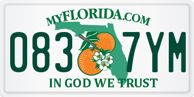 FL license plate 0837YM