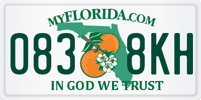 FL license plate 0838KH