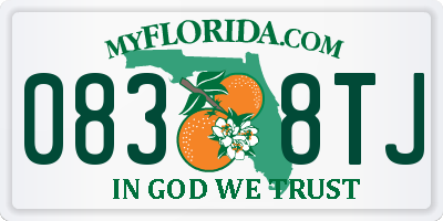 FL license plate 0838TJ