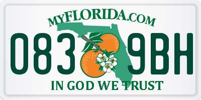 FL license plate 0839BH