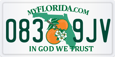 FL license plate 0839JV