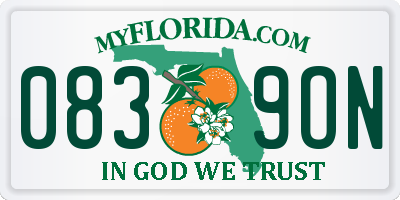 FL license plate 0839ON