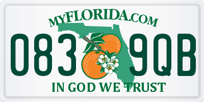 FL license plate 0839QB