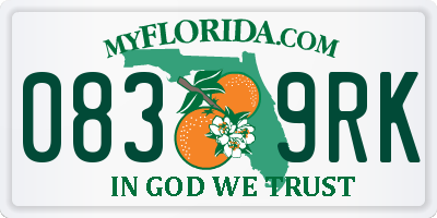 FL license plate 0839RK