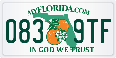 FL license plate 0839TF