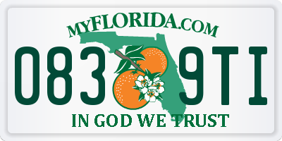 FL license plate 0839TI