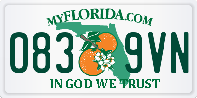 FL license plate 0839VN