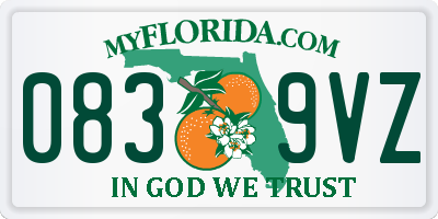 FL license plate 0839VZ