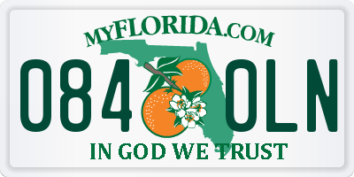 FL license plate 0840LN