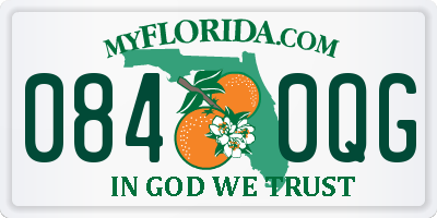 FL license plate 0840QG