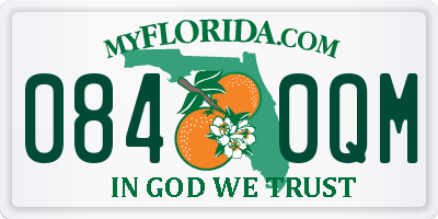 FL license plate 0840QM